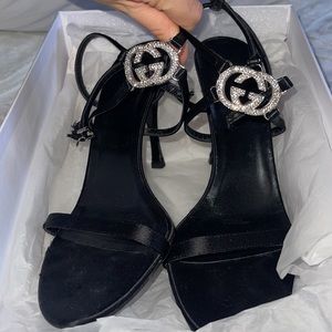Gucci by Tom Ford Rare Strappy Heels with Diamanté GG Hardware